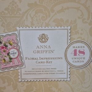 Anna Griffin Floral Impressions Card Kit - Pink and Gold